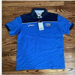 New! ASICS TEAM CUSI University Italia Soccer men XL POLO ITALY - Shirt